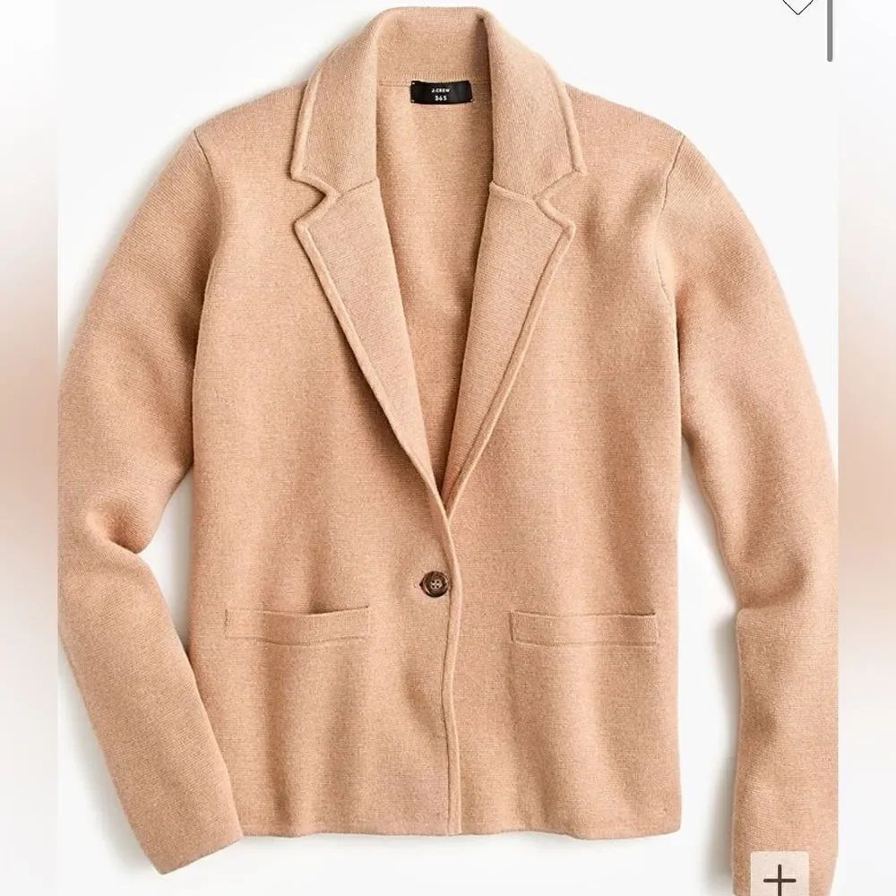 J.Crew 365 Cropped single-button sweater-blazer NWT